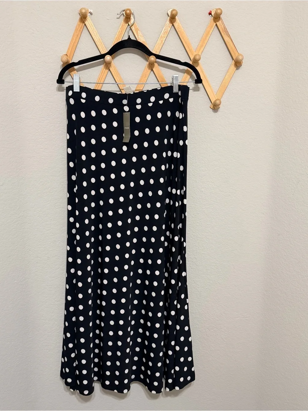 NWT! Chicos Aria Polka Dot Maxi Skirt Size 1/Medium